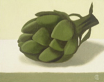26, Sideview of Artichoke, 1995, oil on board, 11 x 14. Not available.