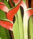 75, Detail of Heliconia, 7 1/4 x 6 1993 wc. Not available.